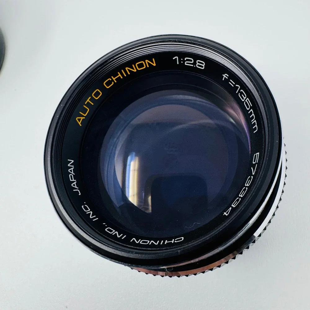 Auto Chinon 135mm f/2.8 Prime Lens for Pentax K Mount with Case Japan
